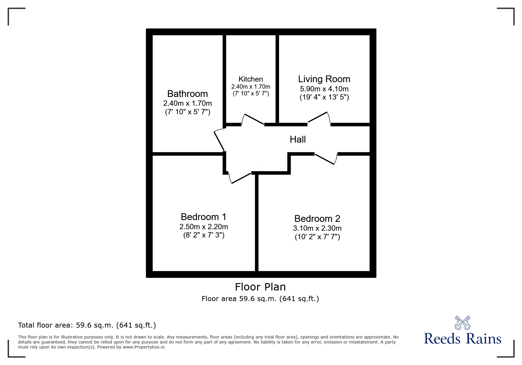 Floorplan of 2 bedroom Flat to rent, Gell Street, Sheffield, South Yorkshire, S3