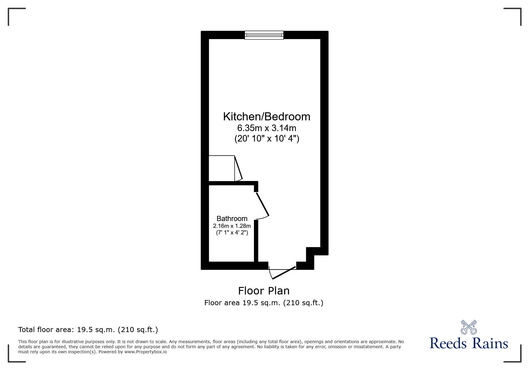 Floorplan of 1 bedroom Flat for sale, Queen Street, Sheffield, South Yorkshire, S1