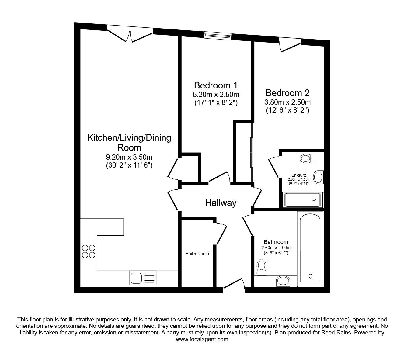 Floorplan of 2 bedroom Flat for sale, Vicar Lane, Sheffield, S1