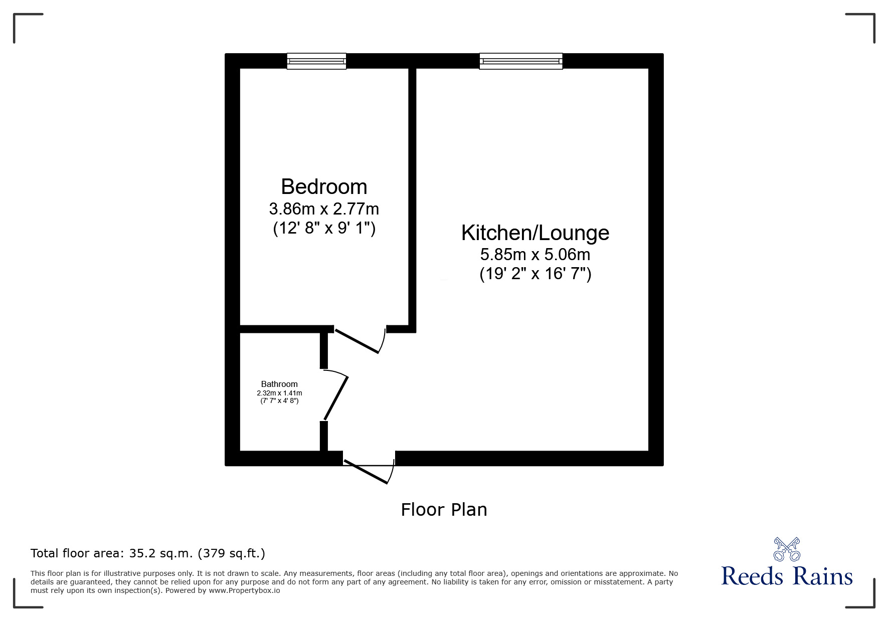 Floorplan of 1 bedroom Flat to rent, Rockingham Street, Sheffield, S1