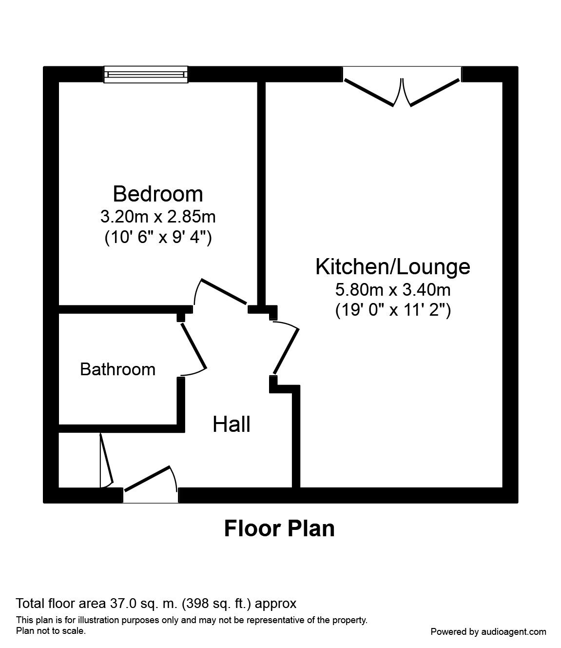 Floorplan of 1 bedroom Flat for sale, Cuthbert Cooper Place, Sheffield, S9