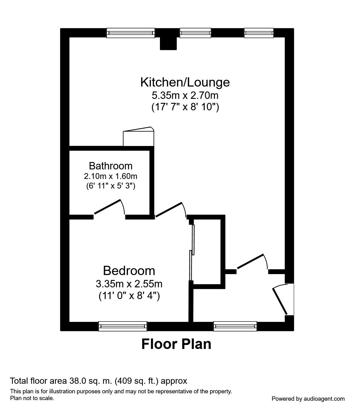 Floorplan of 1 bedroom Flat to rent, Arundel Street, Sheffield, S1