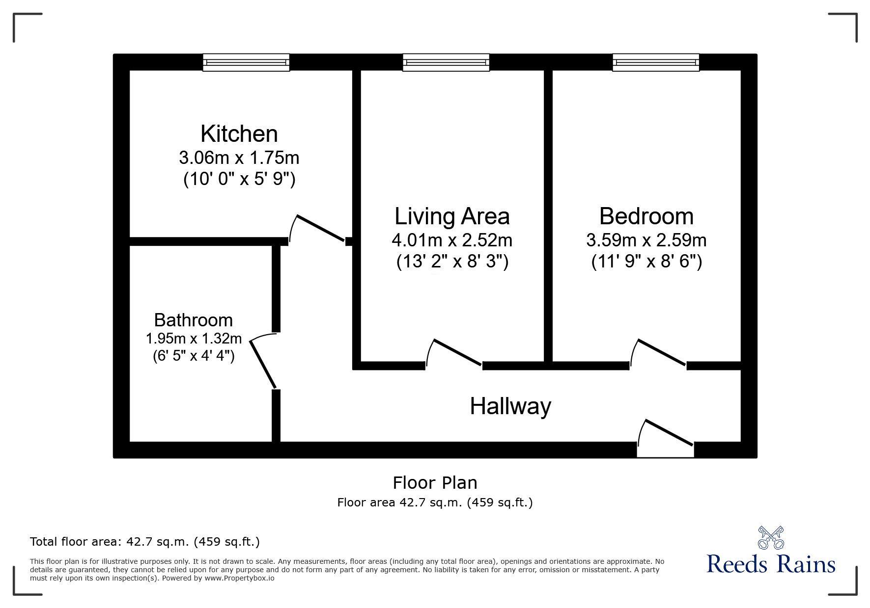 Floorplan of 1 bedroom Flat to rent, Rockingham Street, Sheffield, S1