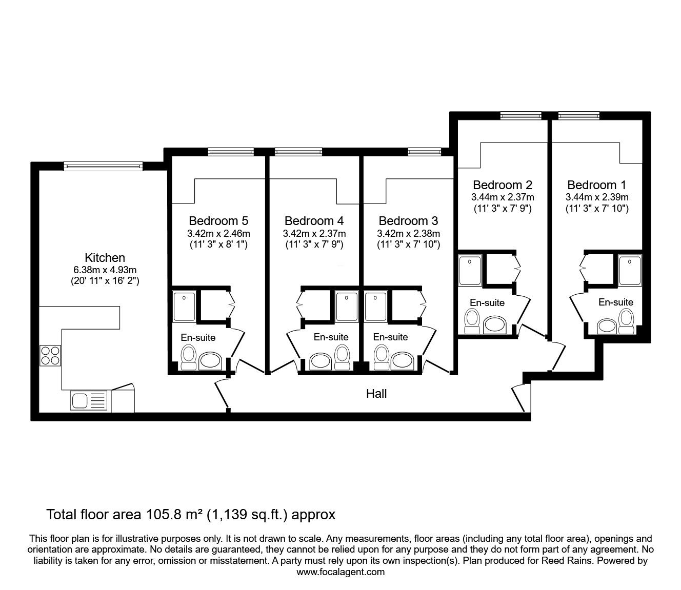 Floorplan of 5 bedroom Flat for sale, Edward Street, Sheffield, South Yorkshire, S3
