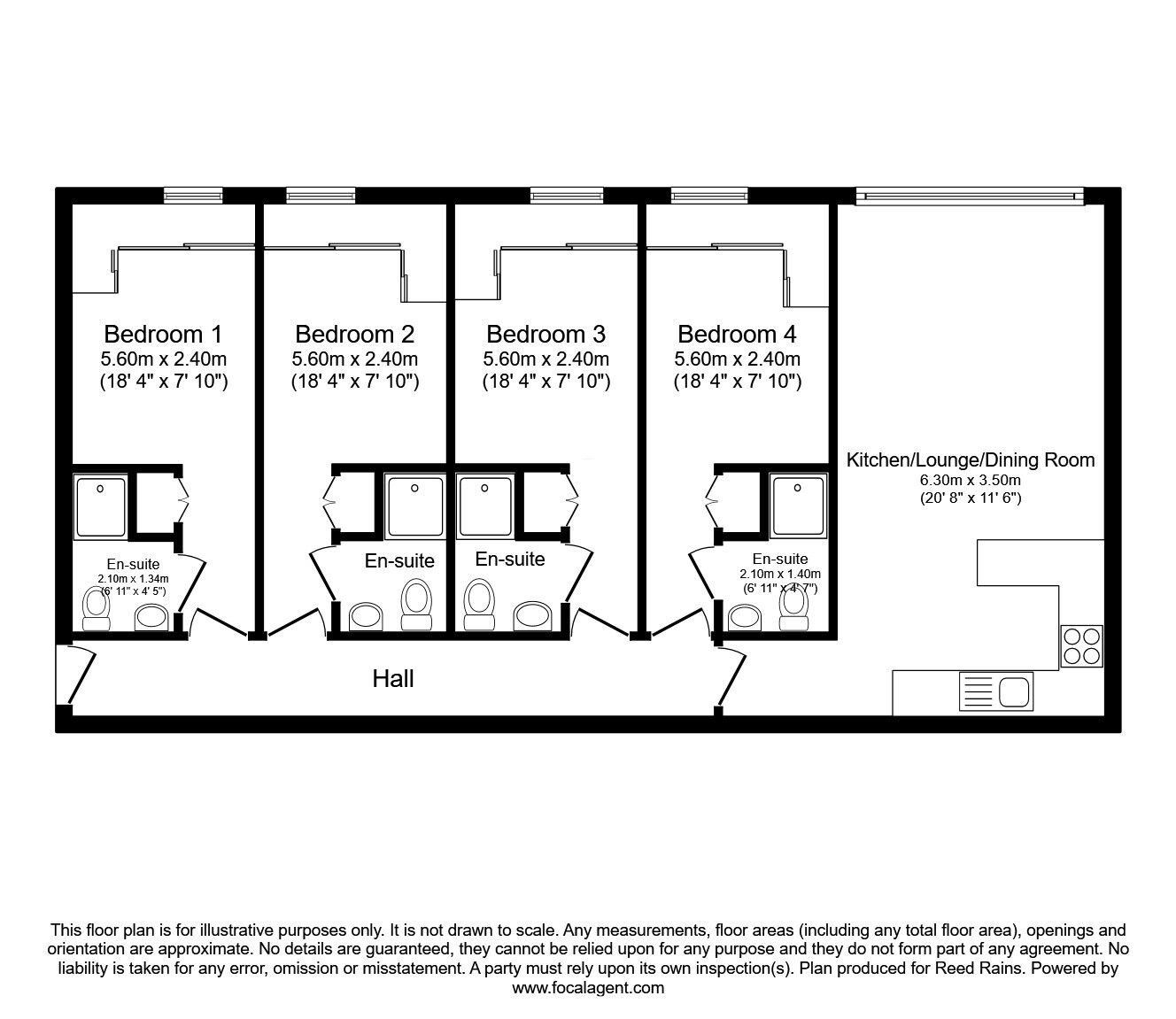 Floorplan of 4 bedroom Flat for sale, Edward Street, Sheffield, S3