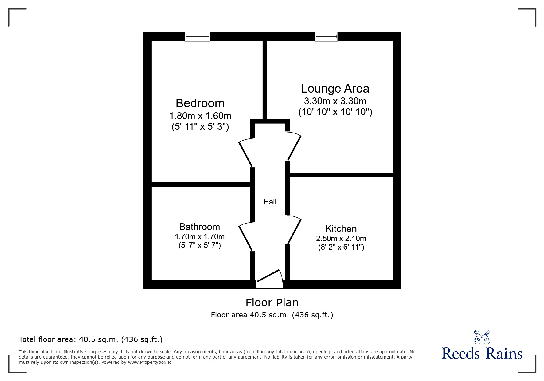 Floorplan of 1 bedroom Flat to rent, Rockingham Street, Sheffield, S1
