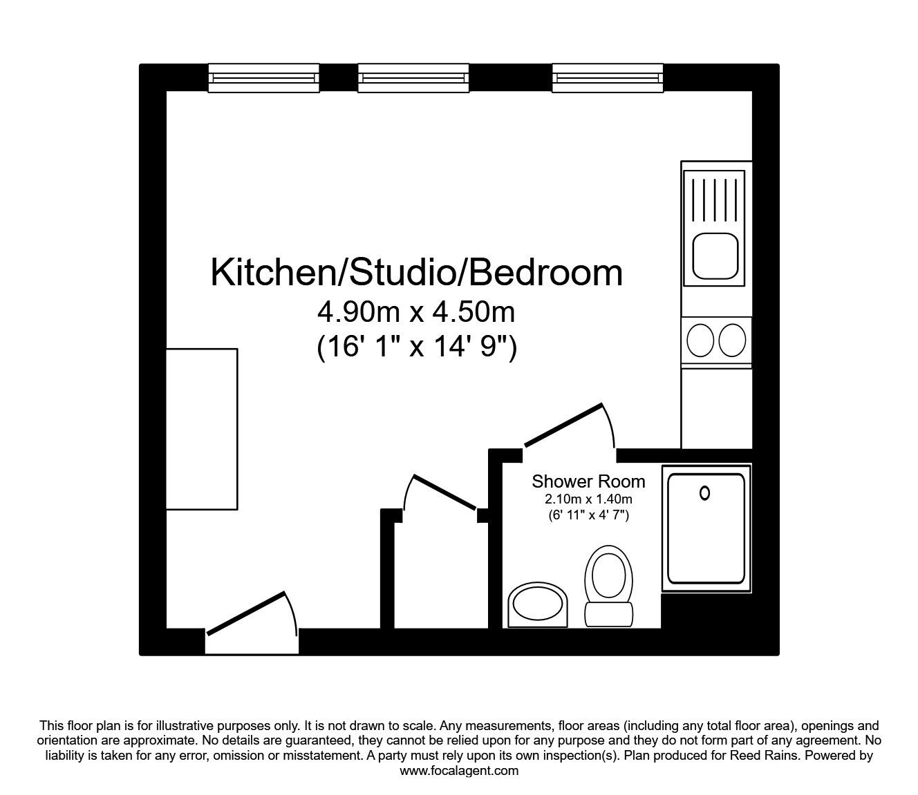 Floorplan of 1 bedroom Flat for sale, Queen Street, Sheffield, S1