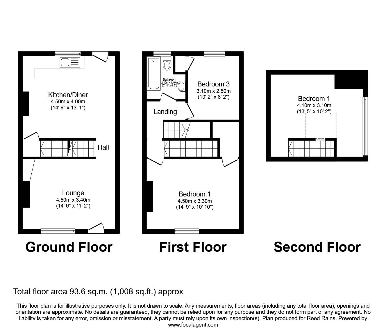 Floorplan of 3 bedroom House for sale, Walkley Street, Sheffield, S6