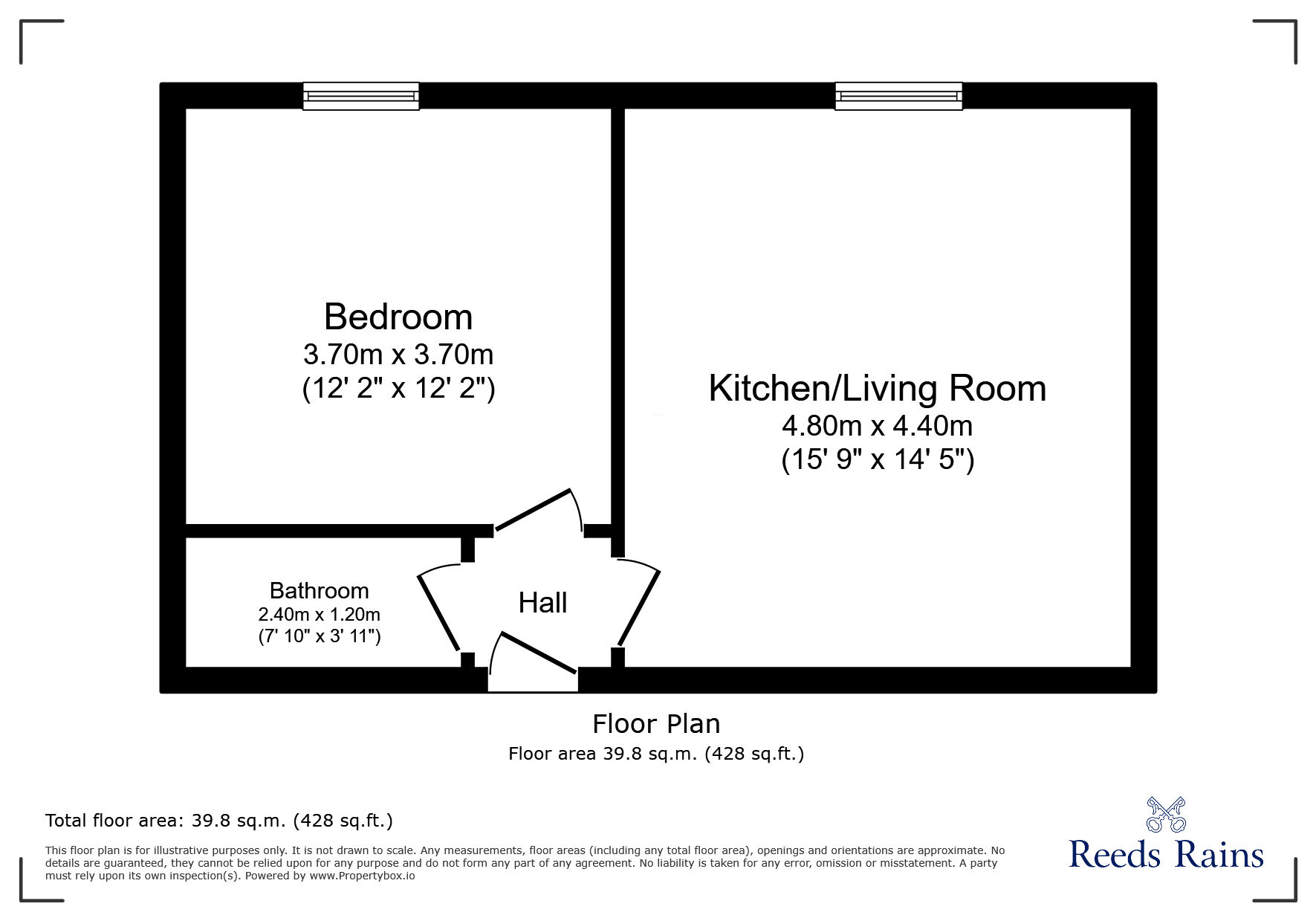Floorplan of 1 bedroom Flat to rent, Montgomery Road, Sheffield, S7