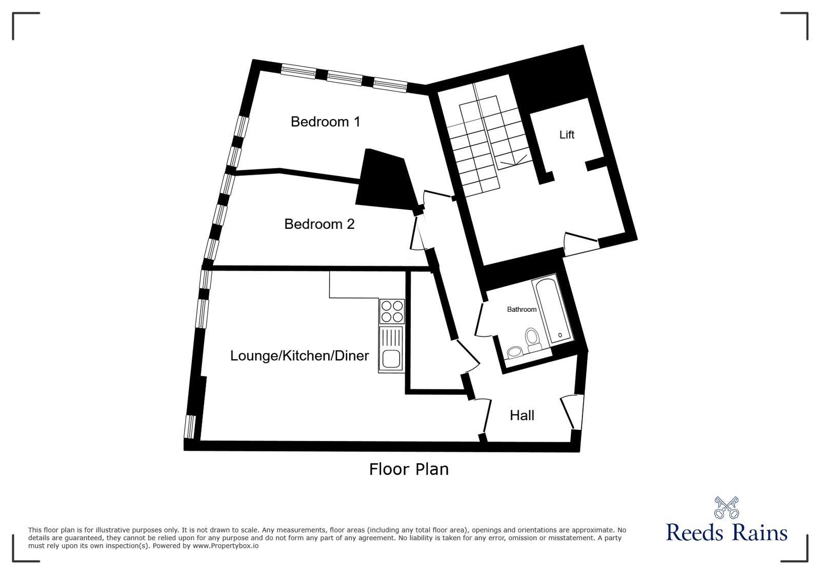 Floorplan of 2 bedroom Flat for sale, Commercial Street, Sheffield, S1