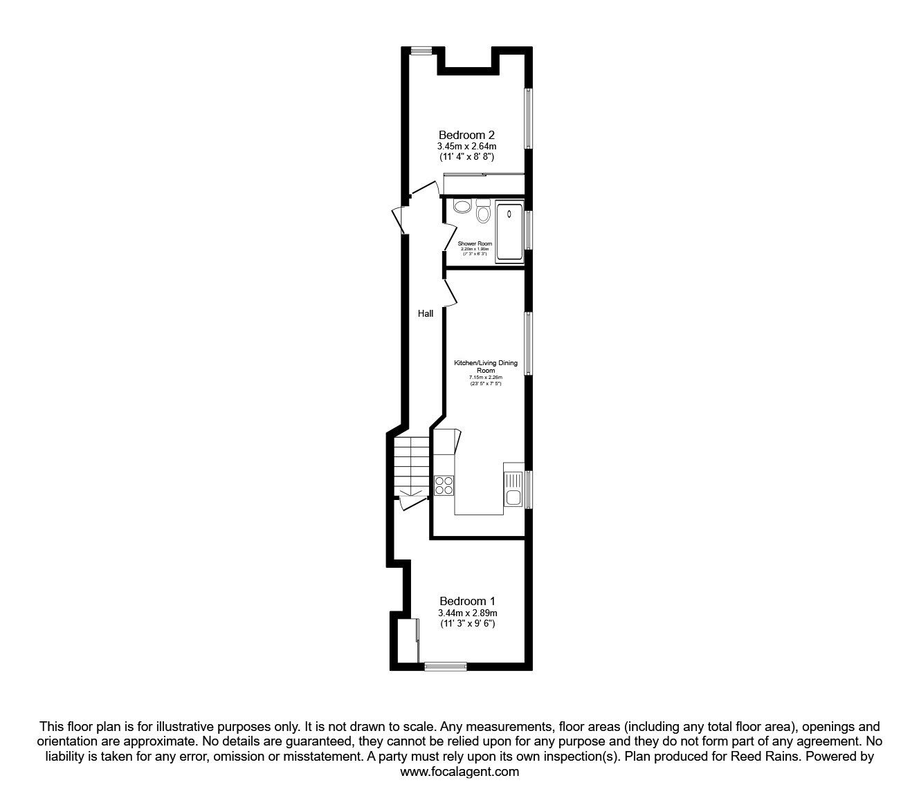 Floorplan of 2 bedroom Flat for sale, Brown Lane, Sheffield, S1