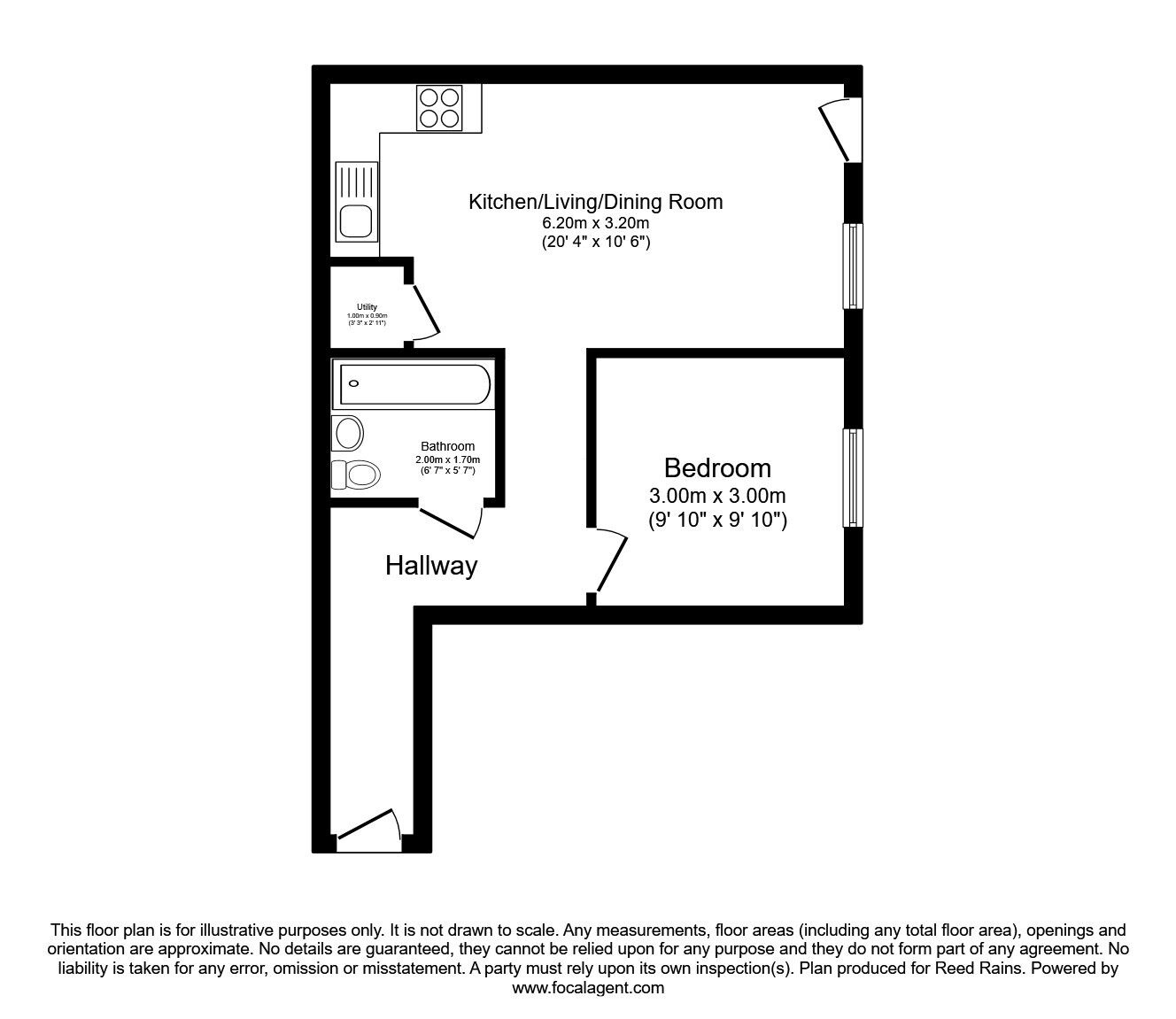 Floorplan of 1 bedroom Flat for sale, Bailey Street, Sheffield, S1