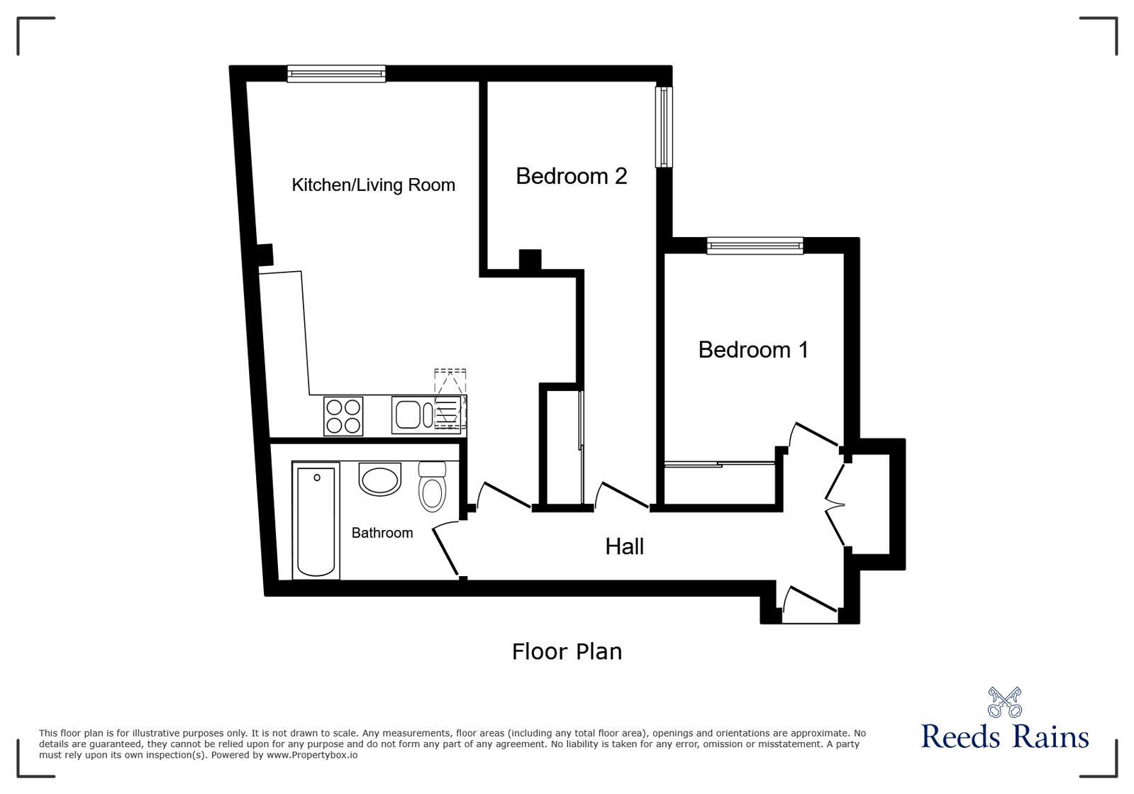 Floorplan of 2 bedroom Flat for sale, Queen Street, Sheffield, S1