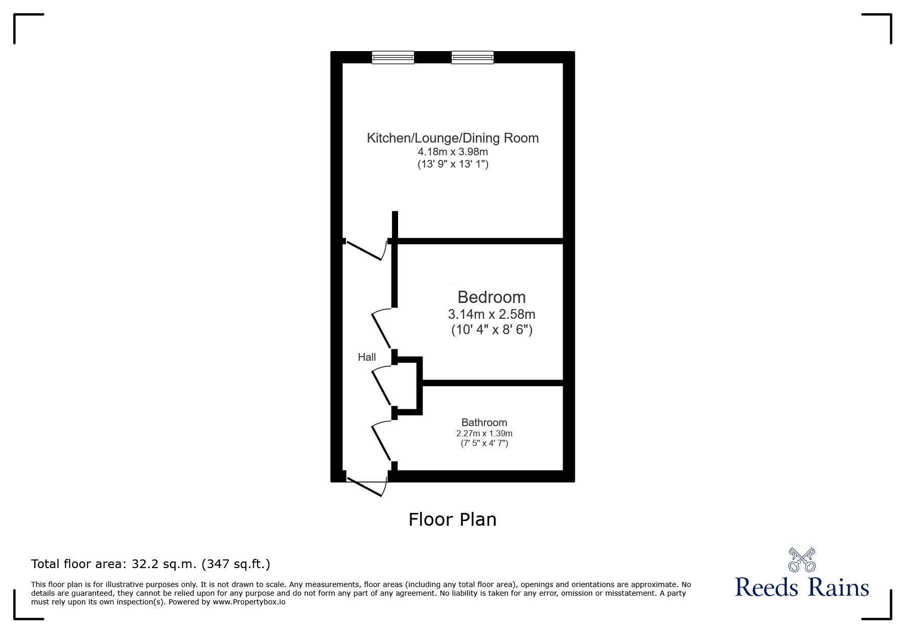 Floorplan of 1 bedroom Flat to rent, Upper Allen Street, Sheffield, S3