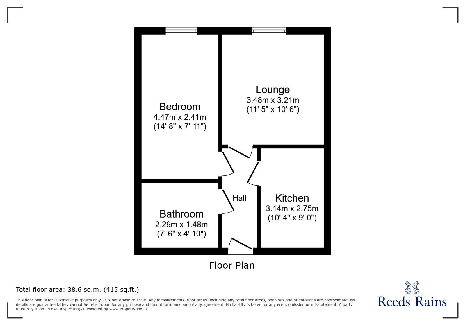 Floorplan of 1 bedroom Flat to rent, Rockingham Street, Sheffield, S1