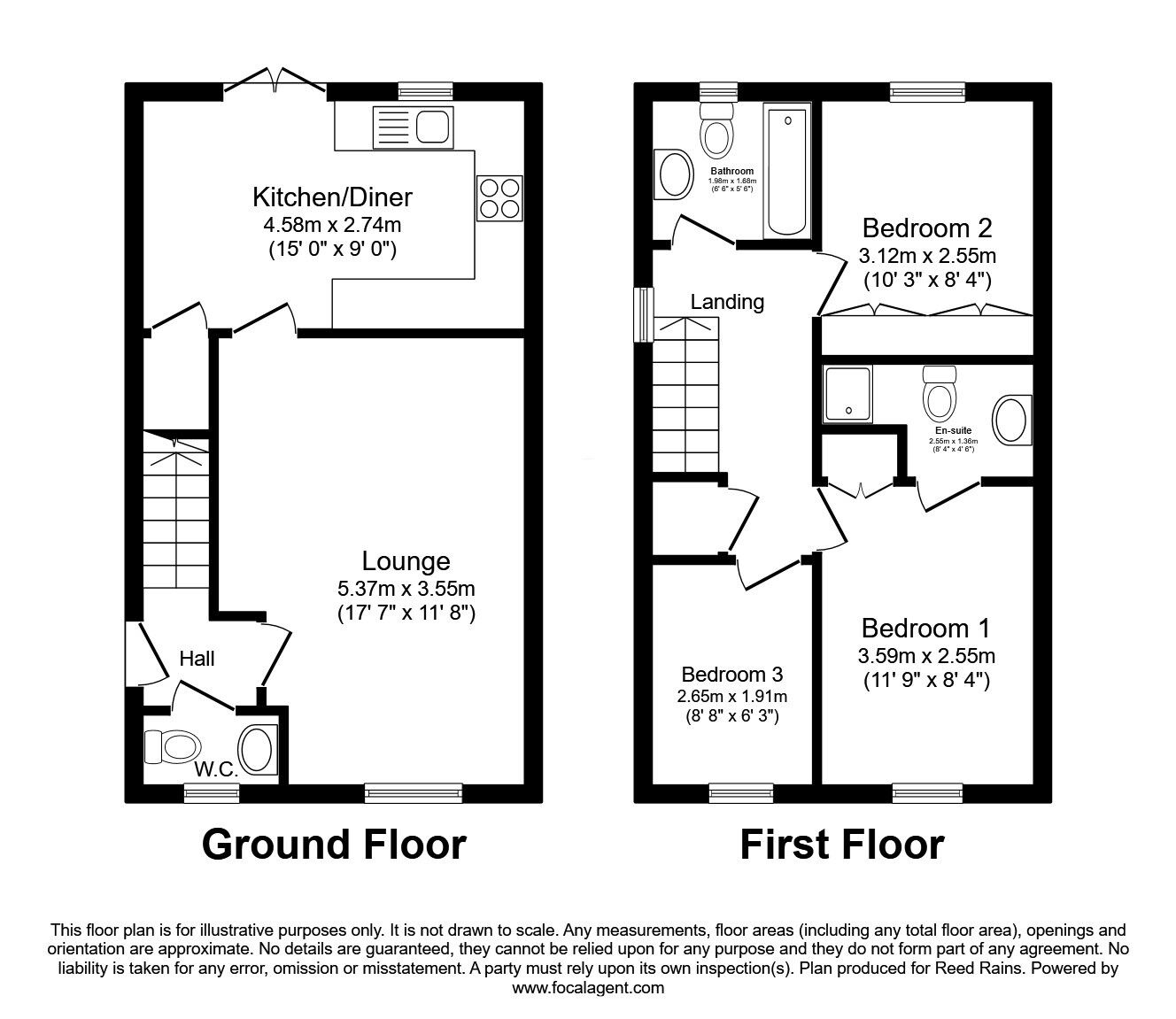 Floorplan of 2 bedroom Mid Terrace House for sale, Willow Drive, Sheffield, S9