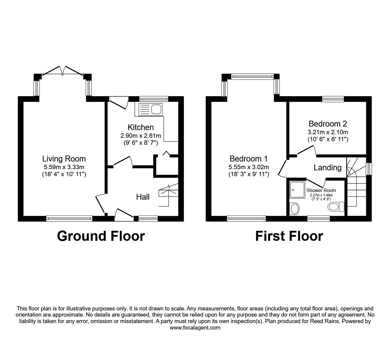 Floorplan of 2 bedroom Mid Terrace House for sale, Willow Drive, Sheffield, S9