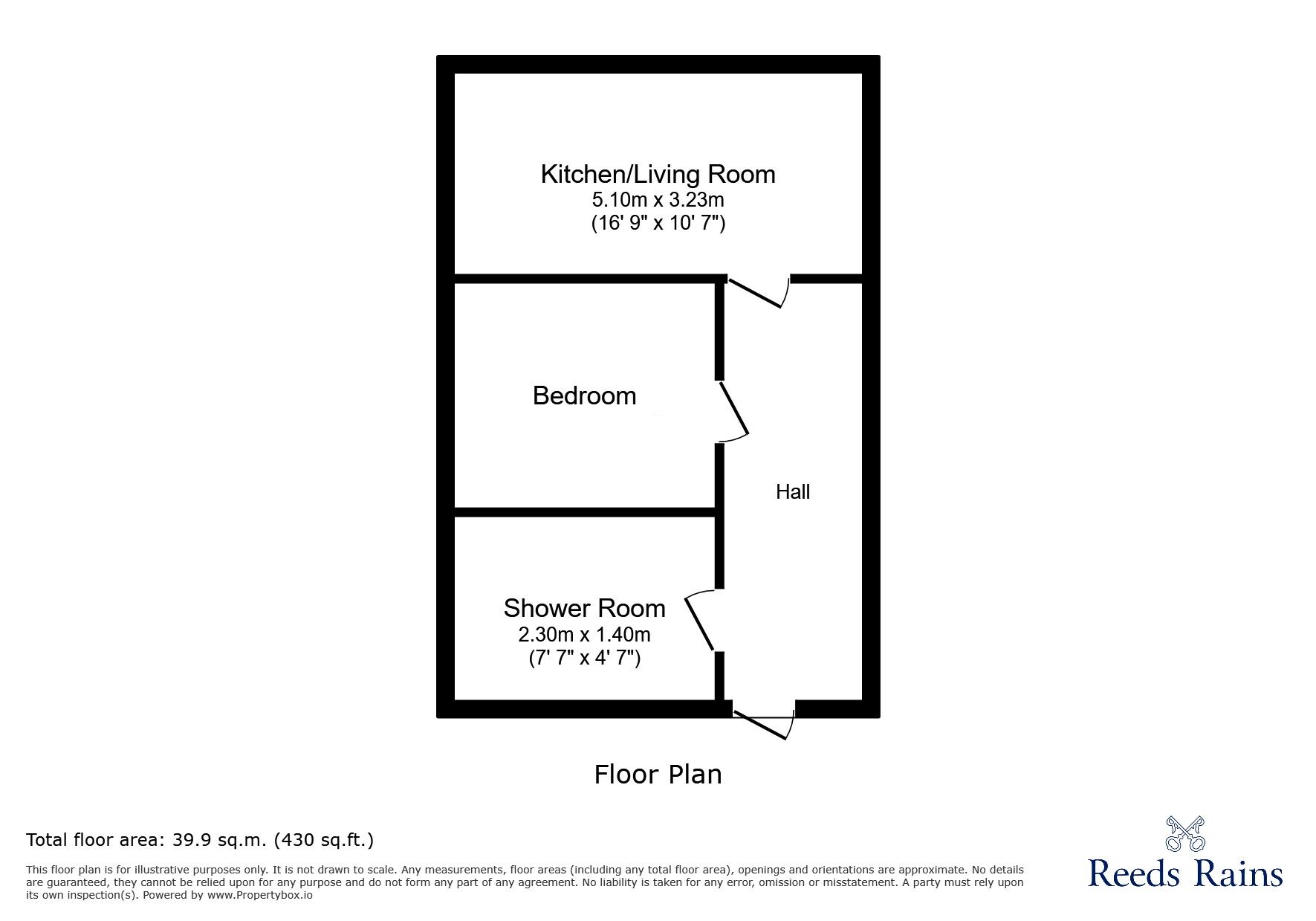 Floorplan of 1 bedroom Flat for sale, Upper Allen Street, Sheffield, S3