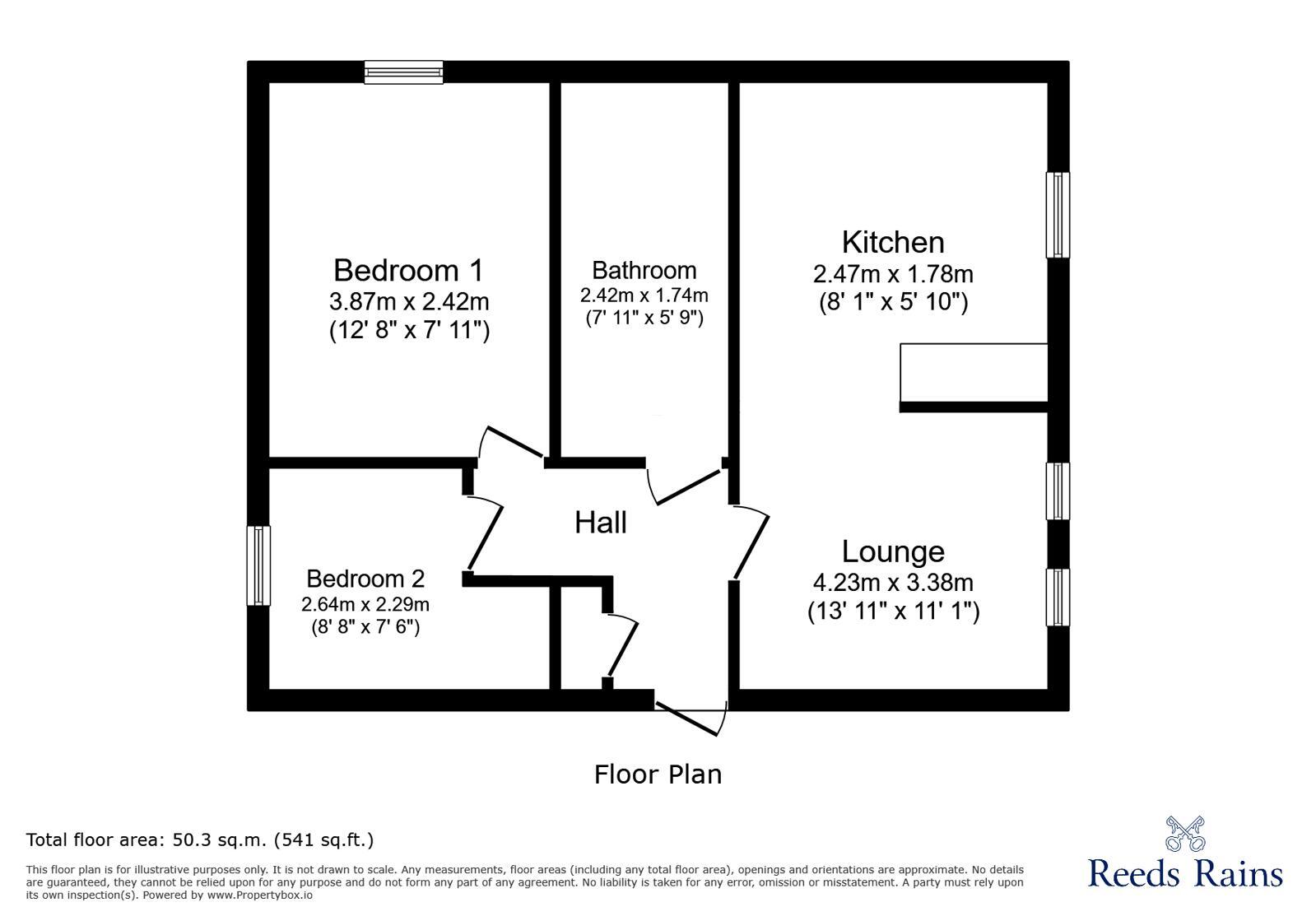 Floorplan of 2 bedroom Flat to rent, Gell Street, Sheffield, S3