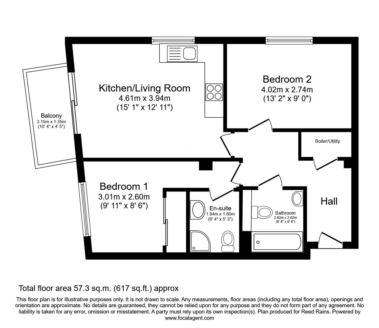 Floorplan of 2 bedroom Flat for sale, Scotland Street, Sheffield, S3