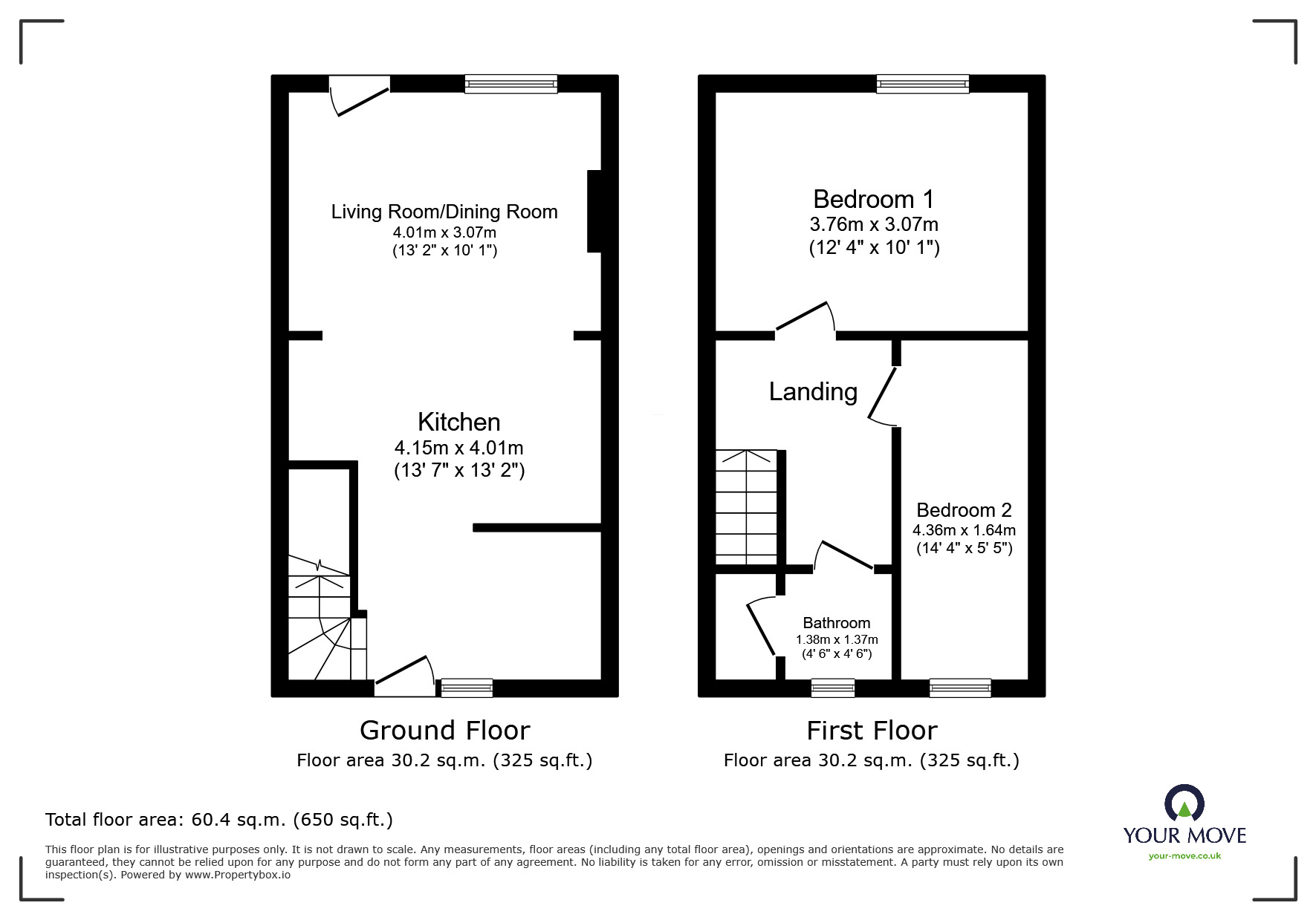Floorplan of 2 bedroom  House to rent, Marshfield Road, Goole, North Humberside, DN14