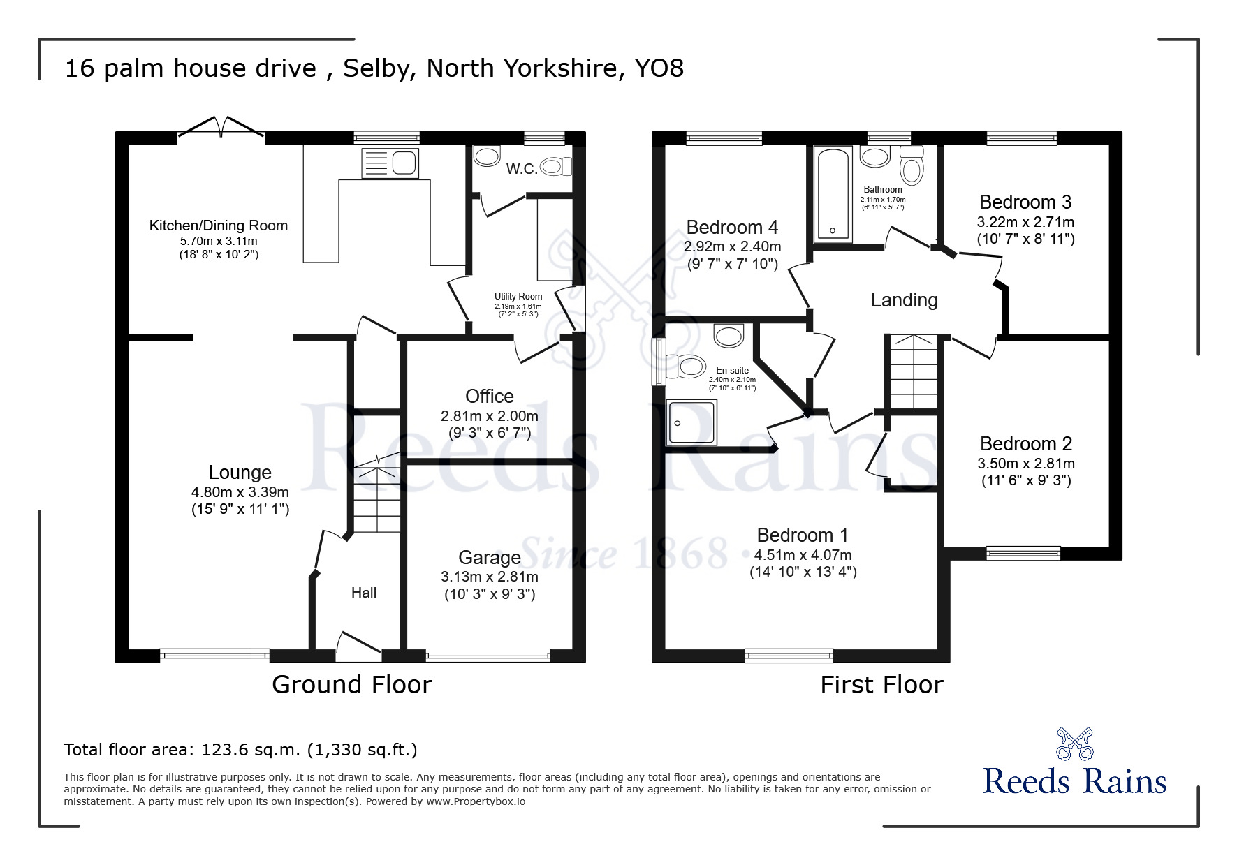 Floorplan of 4 bedroom Detached House for sale, Palm House Drive, Selby, North Yorkshire, YO8