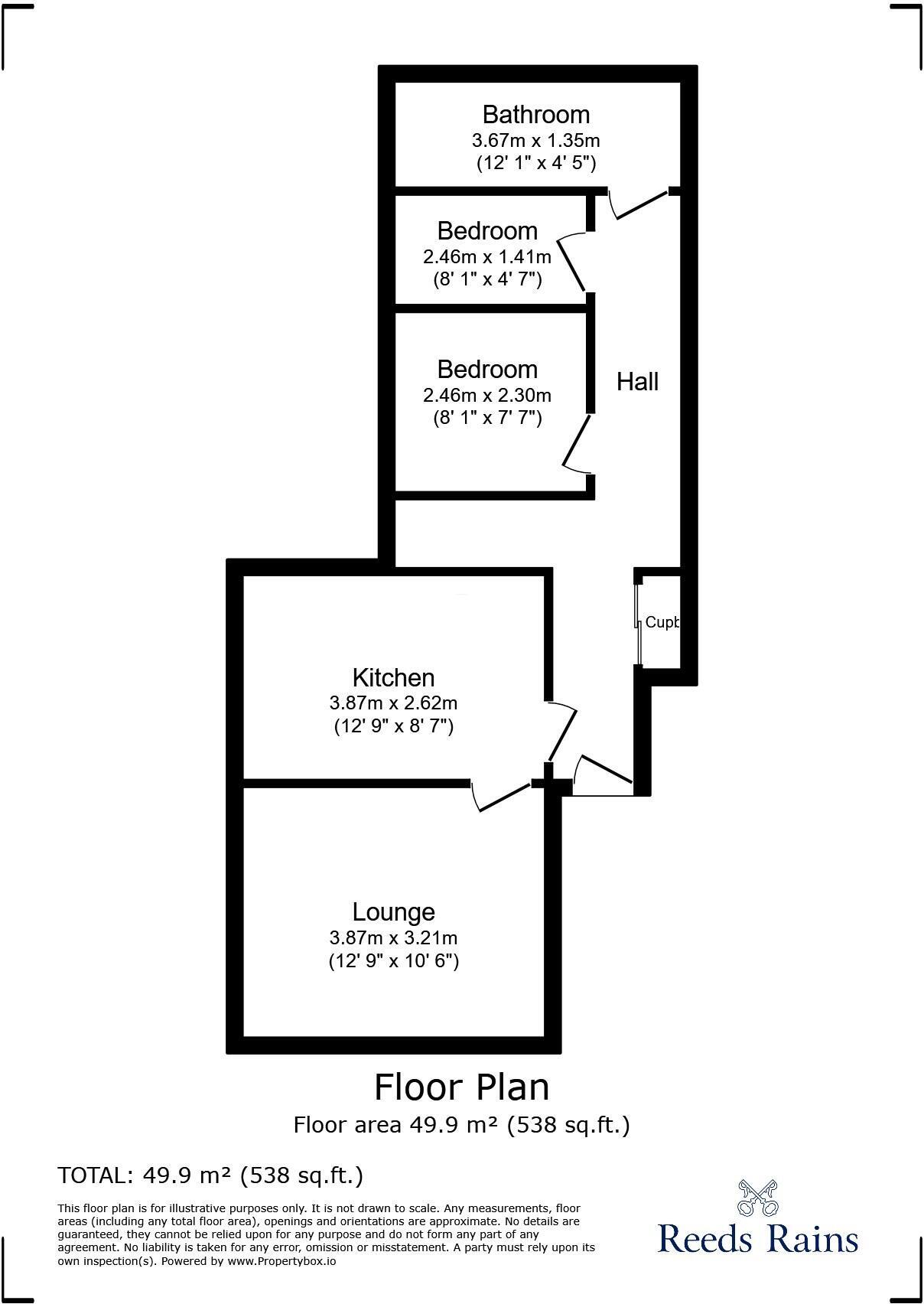 Floorplan of 2 bedroom Flat to rent, Doncaster Road, Selby, North Yorkshire, YO8