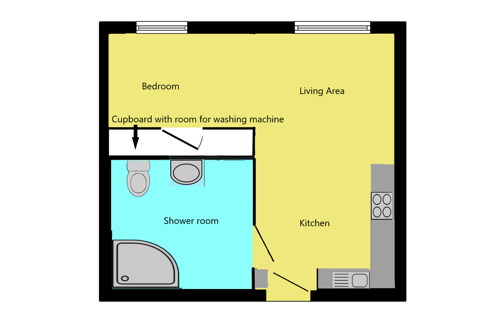 Floorplan of  Flat for sale, Sycamore Road, Barlby, North Yorkshire, YO8