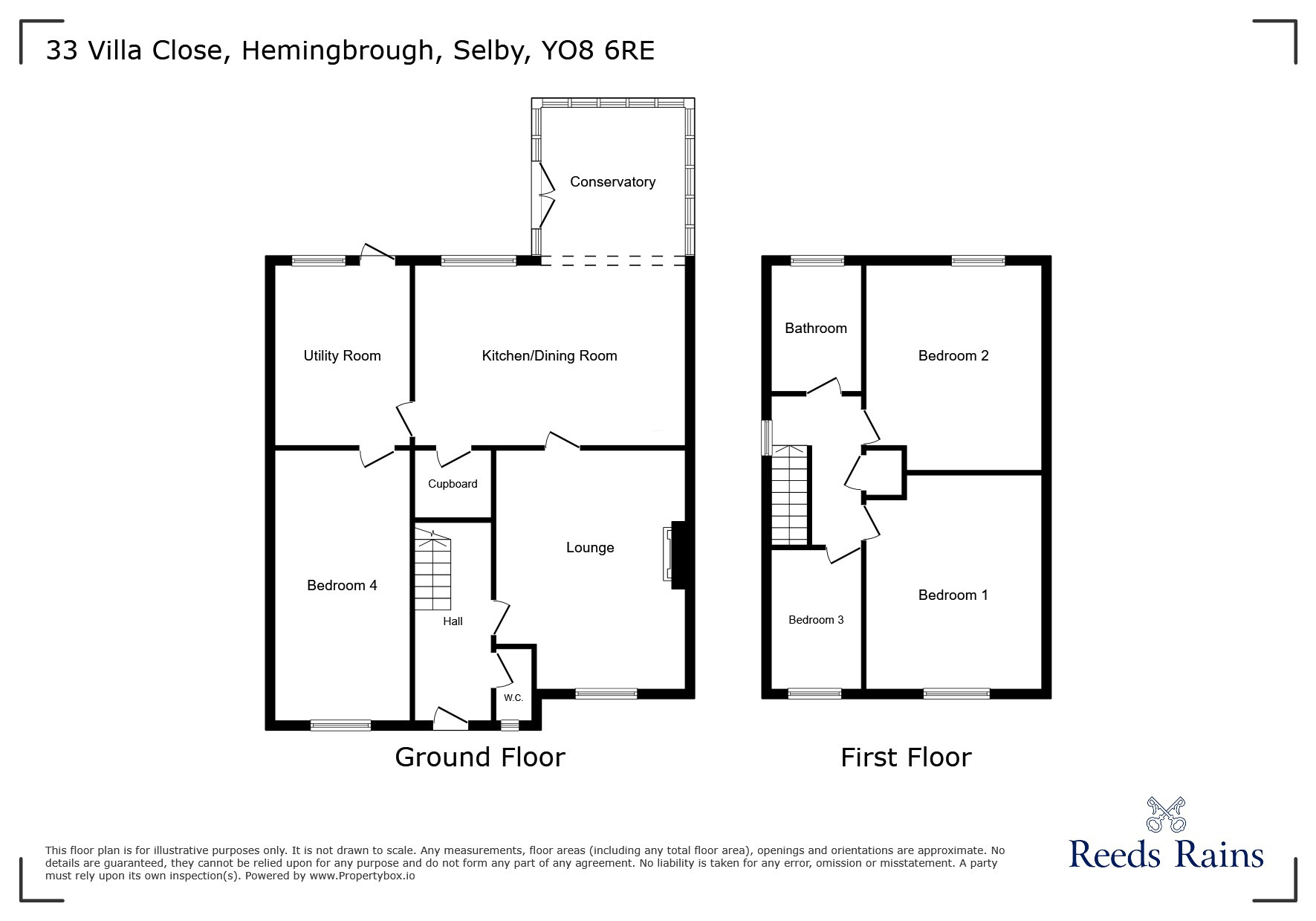 Floorplan of 4 bedroom Semi Detached House to rent, Villa Close, Hemingbrough, North Yorkshire, YO8