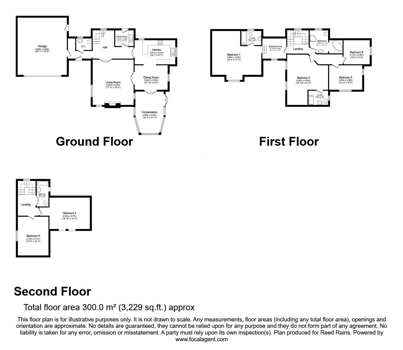 Floorplan of 6 bedroom Detached House for sale, Croft Gardens, Whitley, Goole, DN14