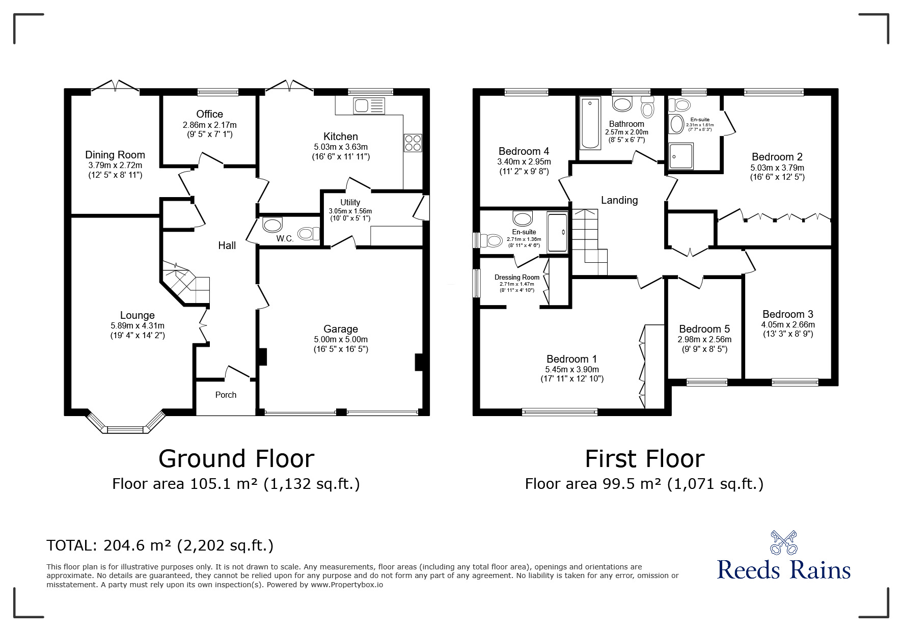 Floorplan of 5 bedroom Detached House for sale, Laburnum Court, Barlow, Selby, YO8