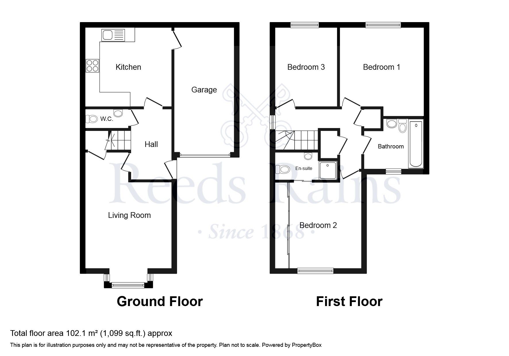 Floorplan of 3 bedroom Detached House for sale, Sherwood Drive, Thorpe Willoughby, Selby, YO8