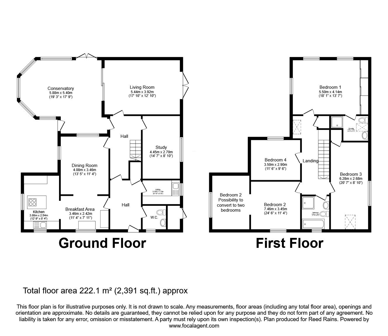 Floorplan of 4 bedroom Detached House for sale, Willow View, Cliffe, North Yorkshire, YO8
