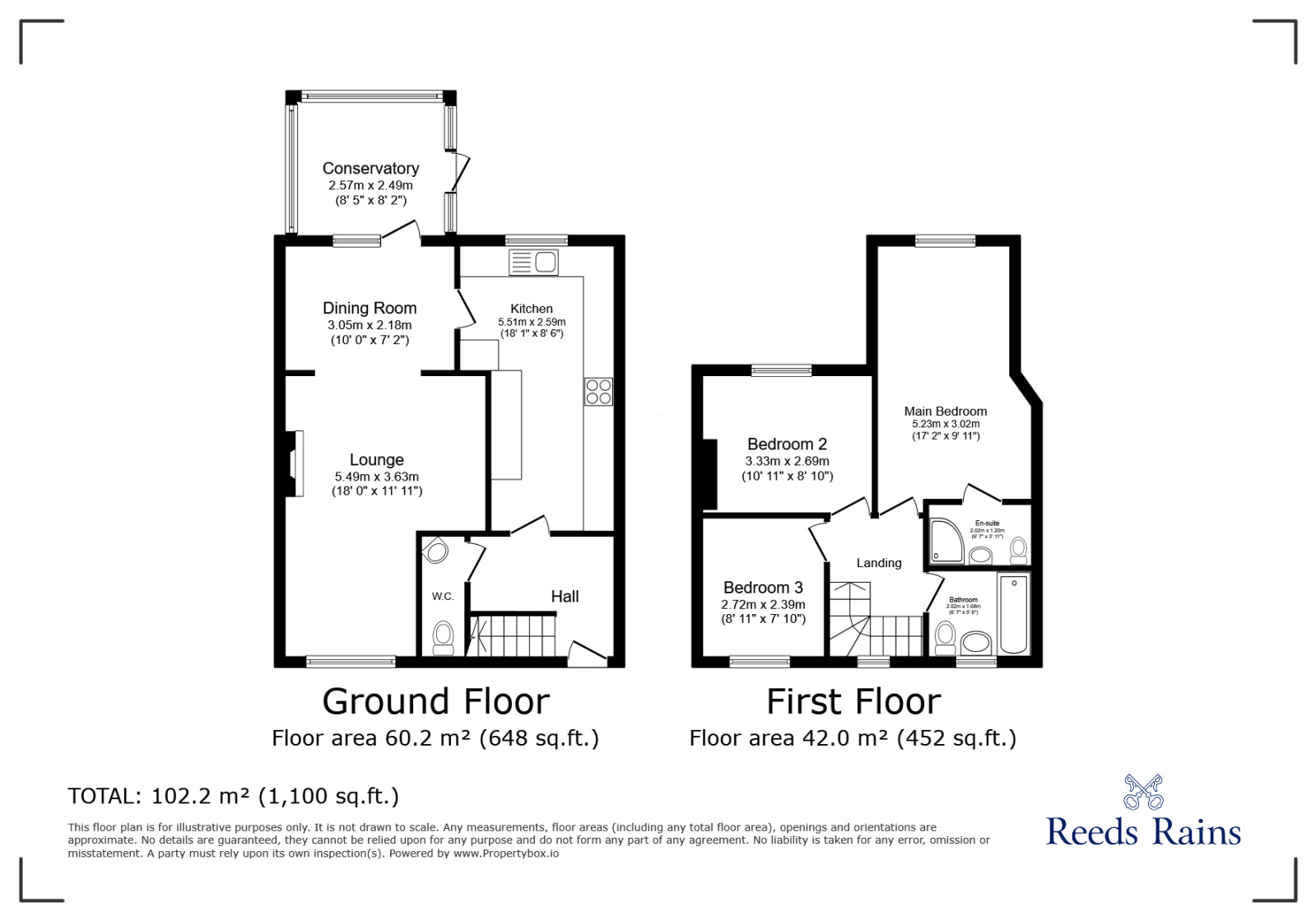 Floorplan of 3 bedroom Mid Terrace House to rent, Portholme Drive, Selby, North Yorkshire, YO8