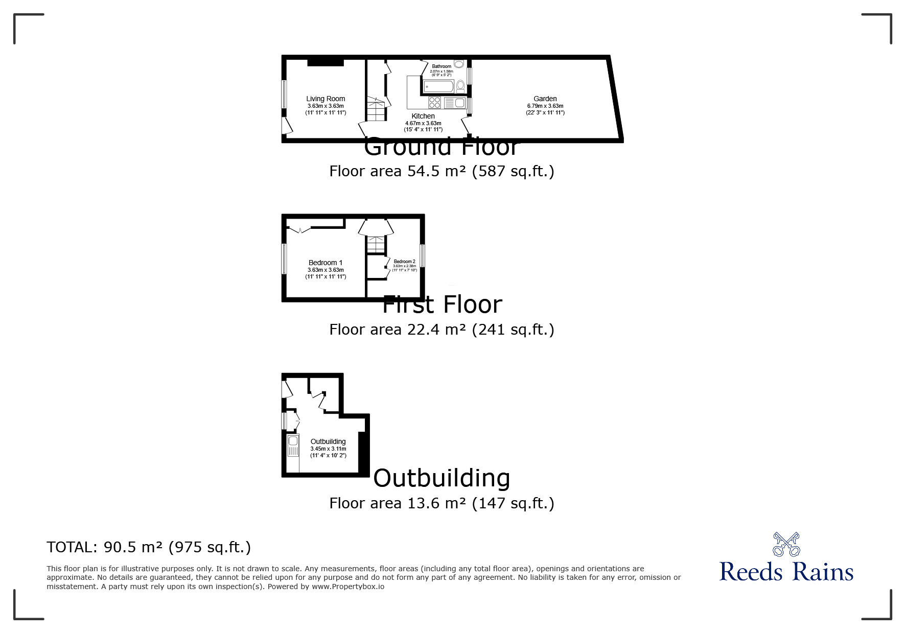 Floorplan of 2 bedroom Mid Terrace House for sale, Middleton Terrace, Ulleskelf, North Yorkshire, LS24