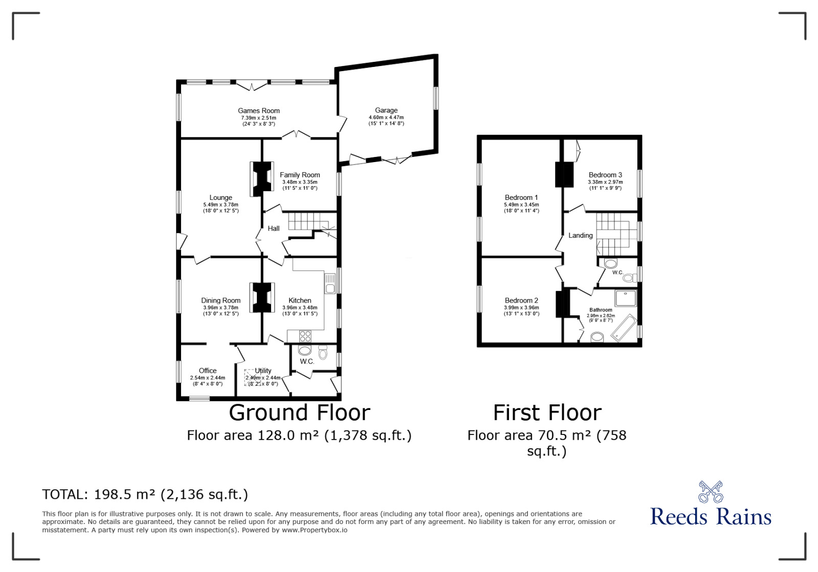 Floorplan of 3 bedroom Detached House for sale, Main Road, Hambleton, North Yorkshire, YO8