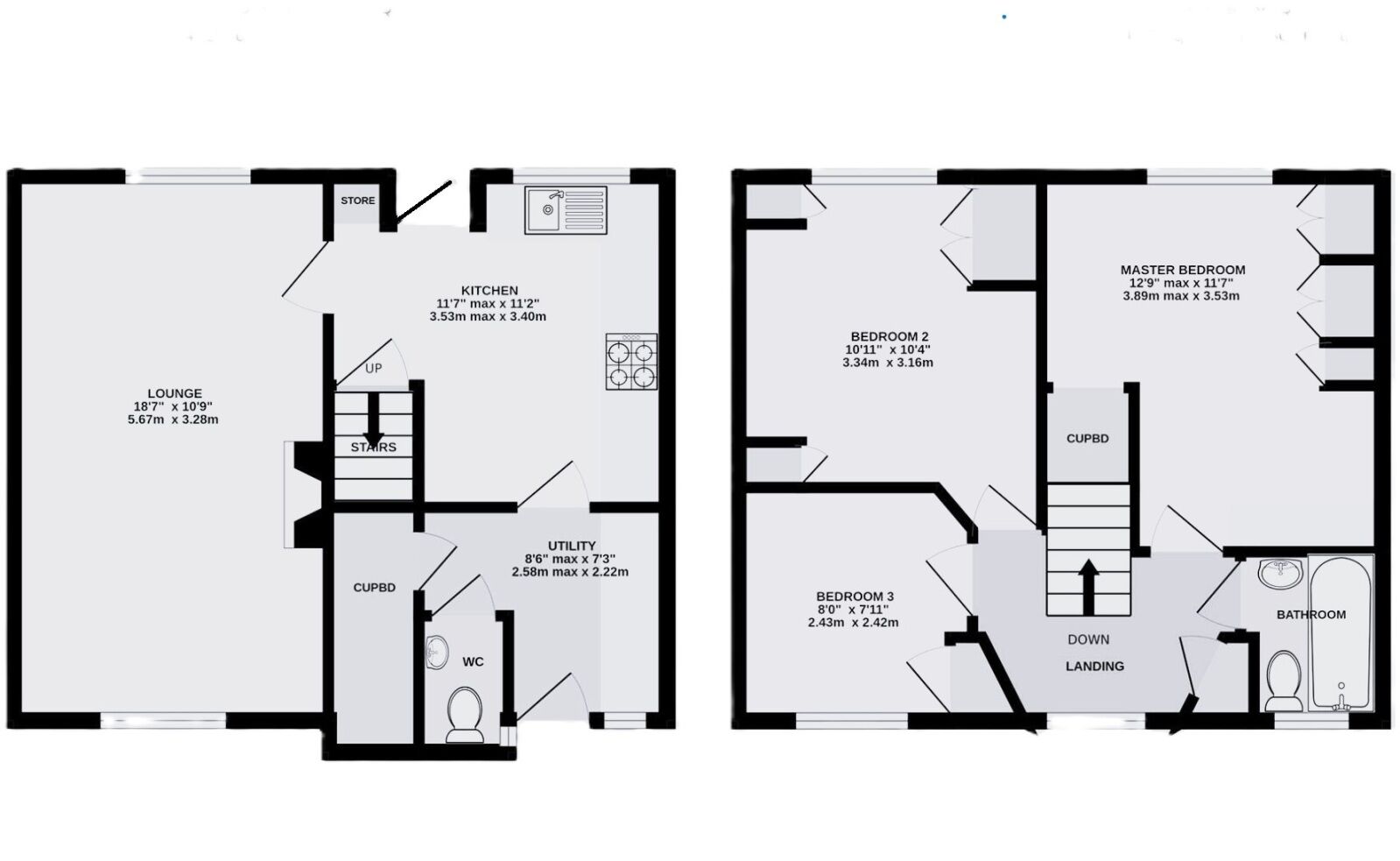 Floorplan of 3 bedroom Mid Terrace House for sale, Lowther Drive, Selby, North Yorkshire, YO8