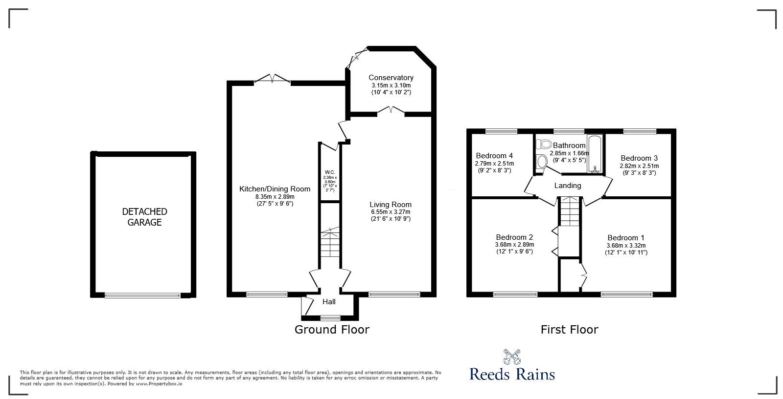 Floorplan of 4 bedroom Detached House for sale, Bramley Avenue, Barlby, North Yorkshire, YO8