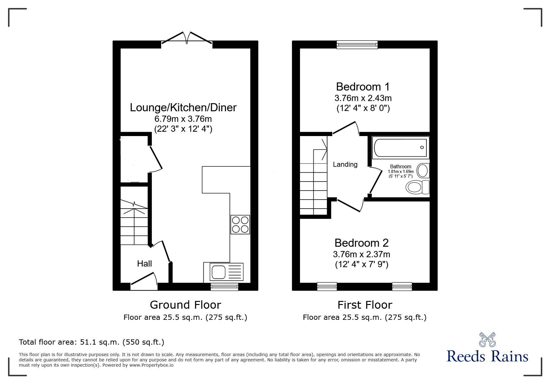 Floorplan of 2 bedroom Semi Detached House for sale, Fir Tree Close, Selby, North Yorkshire, YO8