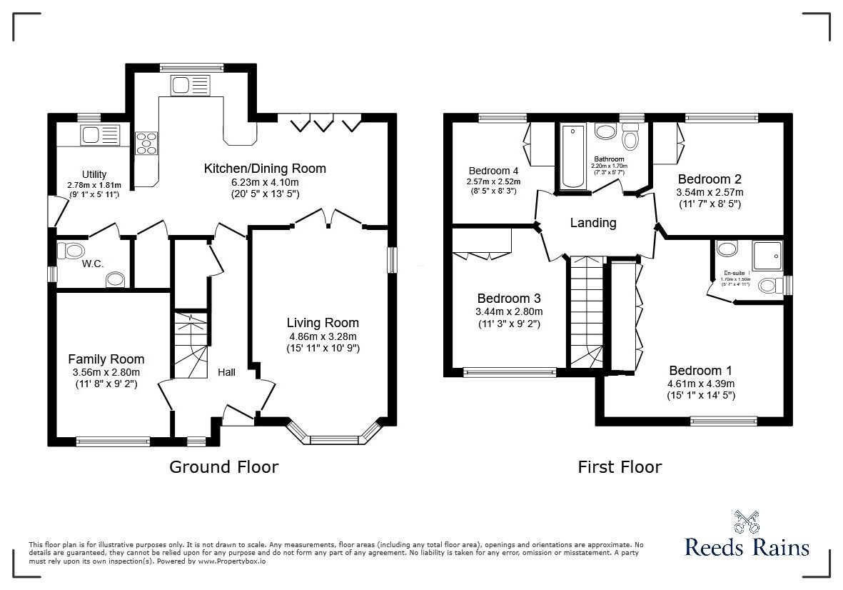 Floorplan of 4 bedroom Detached House for sale, Cherwell Croft, Hambleton, North Yorkshire, YO8