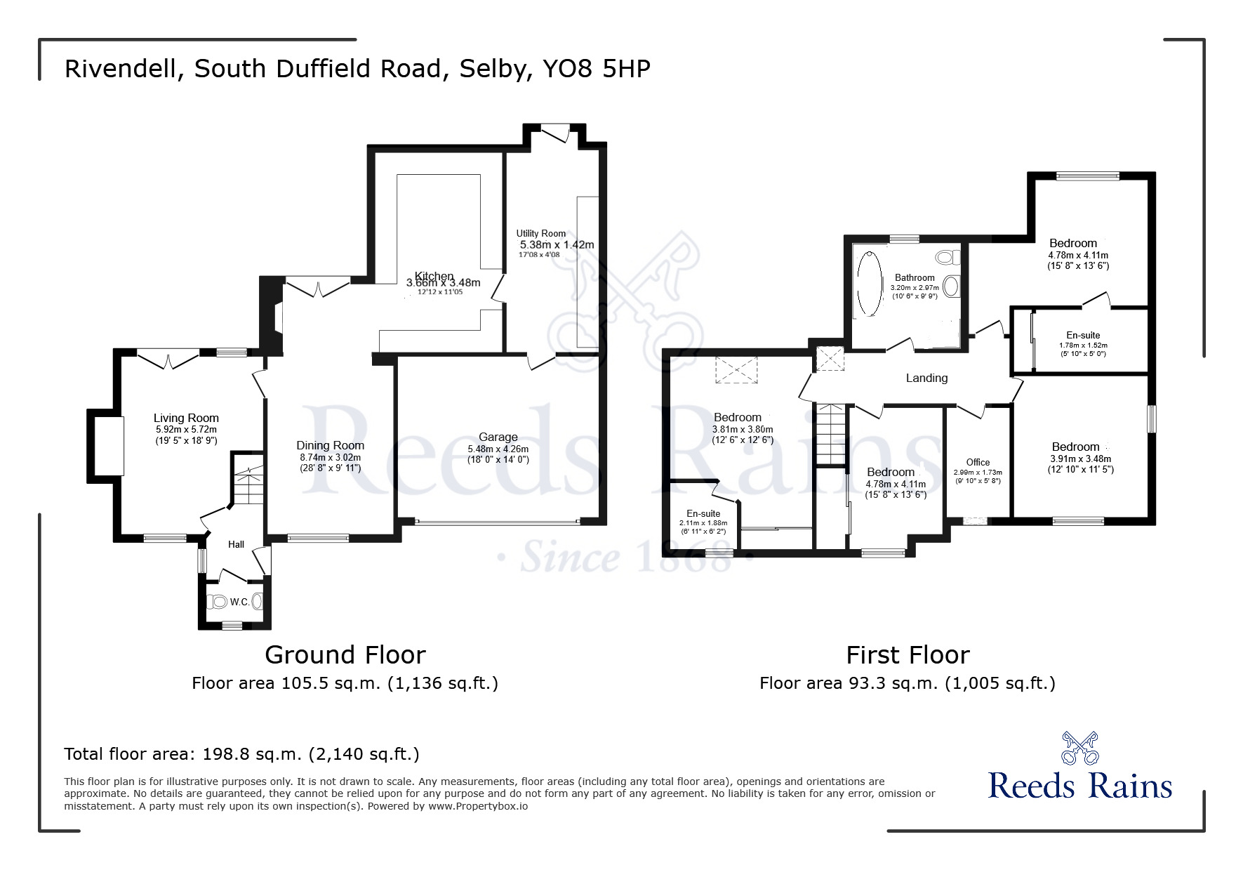 Floorplan of 4 bedroom Detached House for sale, South Duffield Road, Osgodby, North Yorkshire, YO8