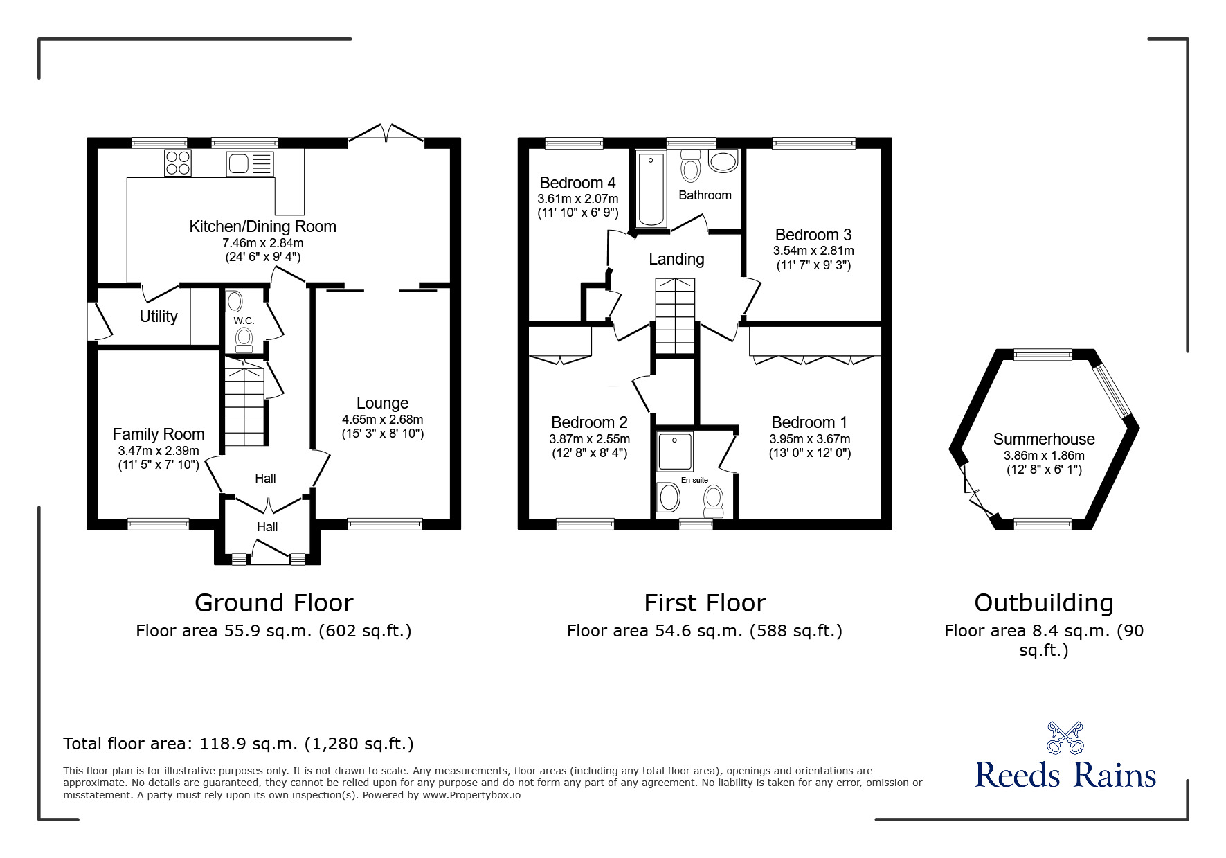 Floorplan of 4 bedroom Detached House for sale, The Poplars, Brayton, North Yorkshire, YO8