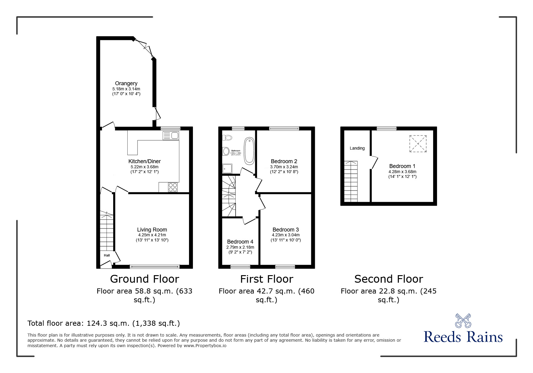 Floorplan of 4 bedroom Mid Terrace House for sale, West View, Barlby Road, North Yorkshire, YO8