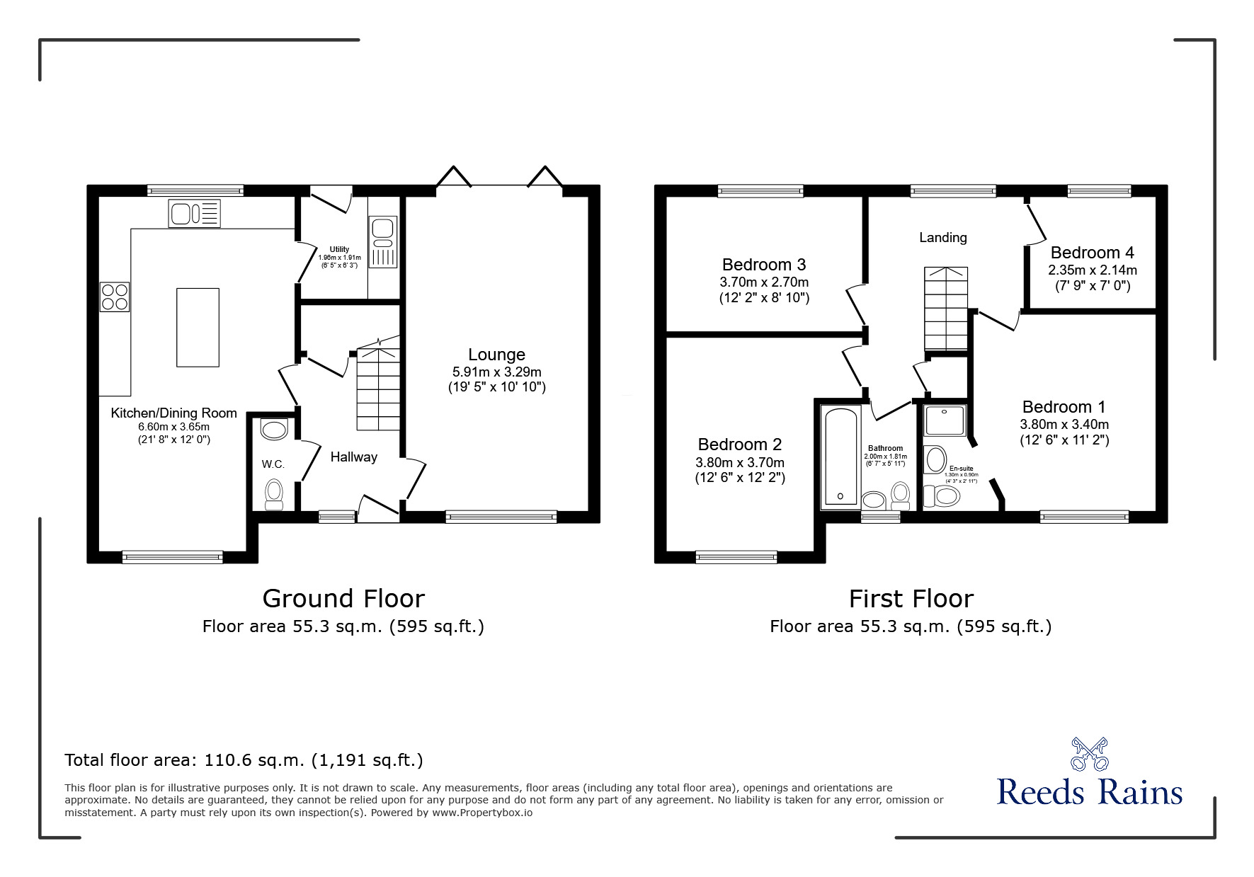 Floorplan of 4 bedroom Detached House for sale, The Fossards, Osgodby, North Yorkshire, YO8