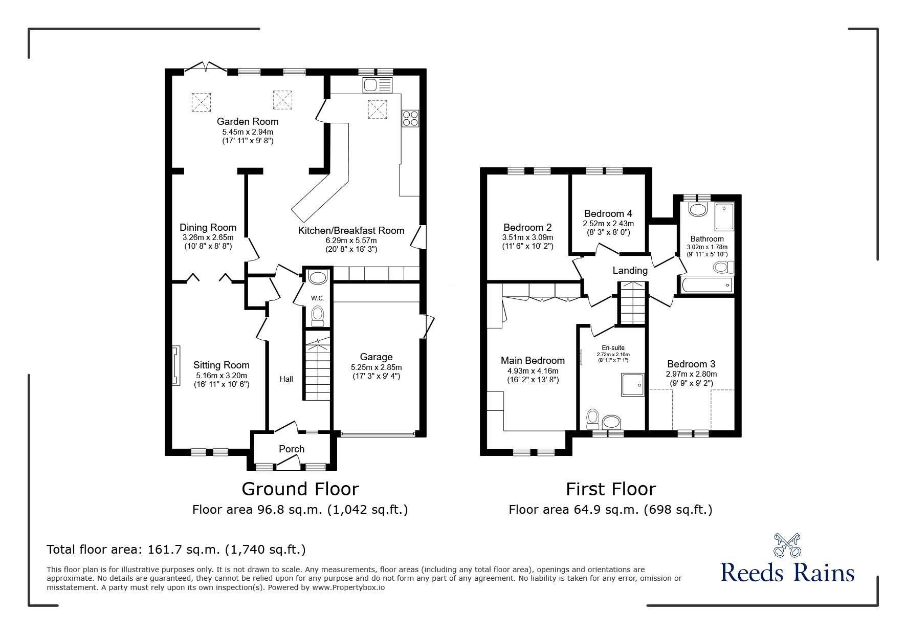 Floorplan of 4 bedroom Detached House for sale, Field Lane, Thorpe Willoughby, North Yorkshire, YO8