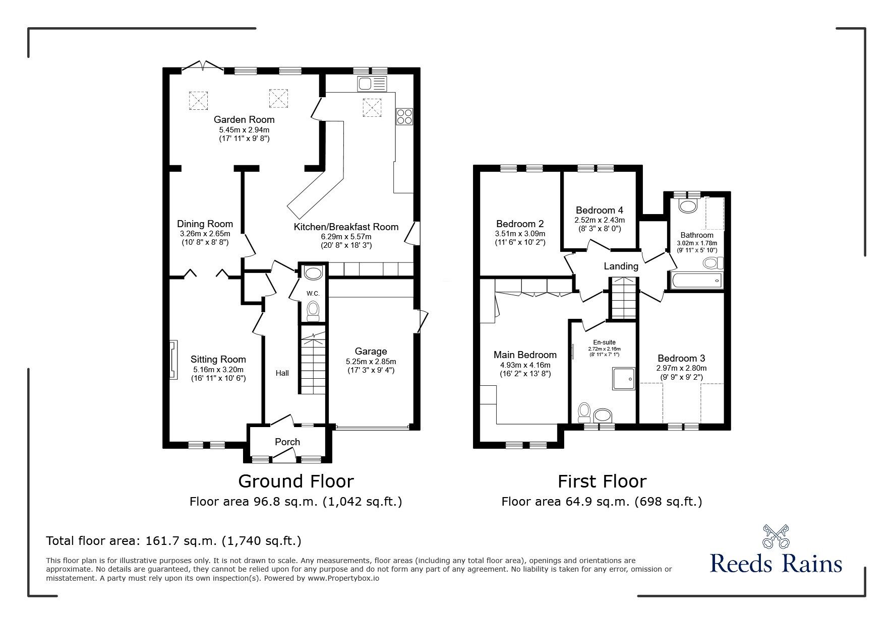 Floorplan of 4 bedroom Detached House for sale, Field Lane, Thorpe Willoughby, North Yorkshire, YO8
