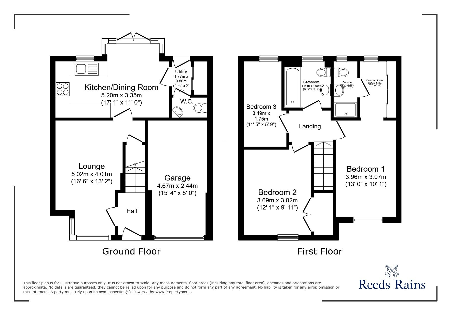 Floorplan of 3 bedroom Detached House for sale, Pastures Close, Barlby, North Yorkshire, YO8