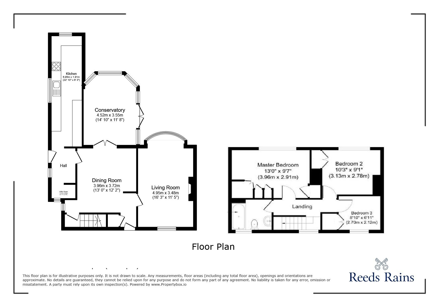 Floorplan of 3 bedroom Semi Detached House for sale, Gravelhill Lane, Whitley, North Yorkshire, DN14
