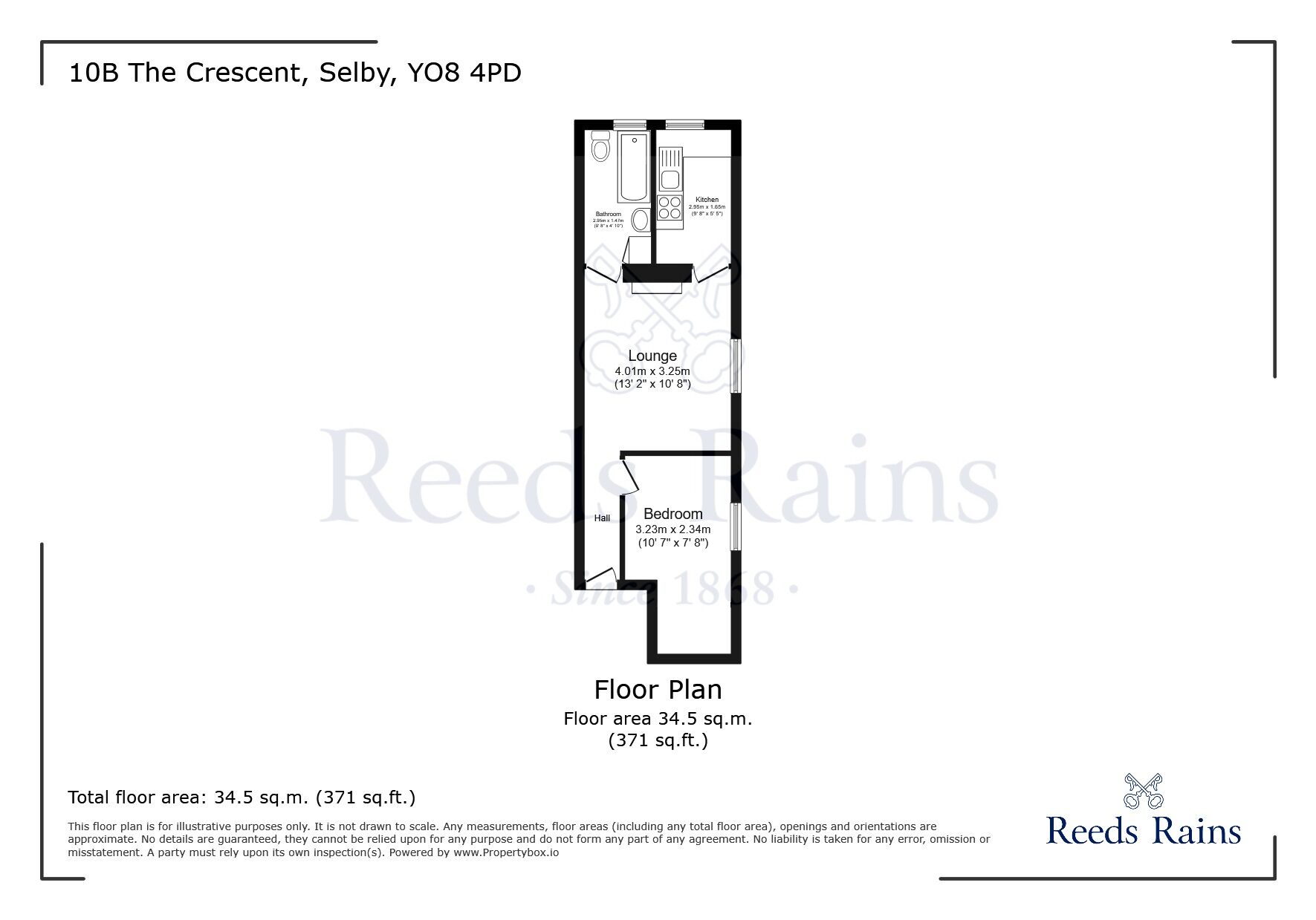 Floorplan of 1 bedroom  Flat for sale, The Crescent, Selby, North Yorkshire, YO8