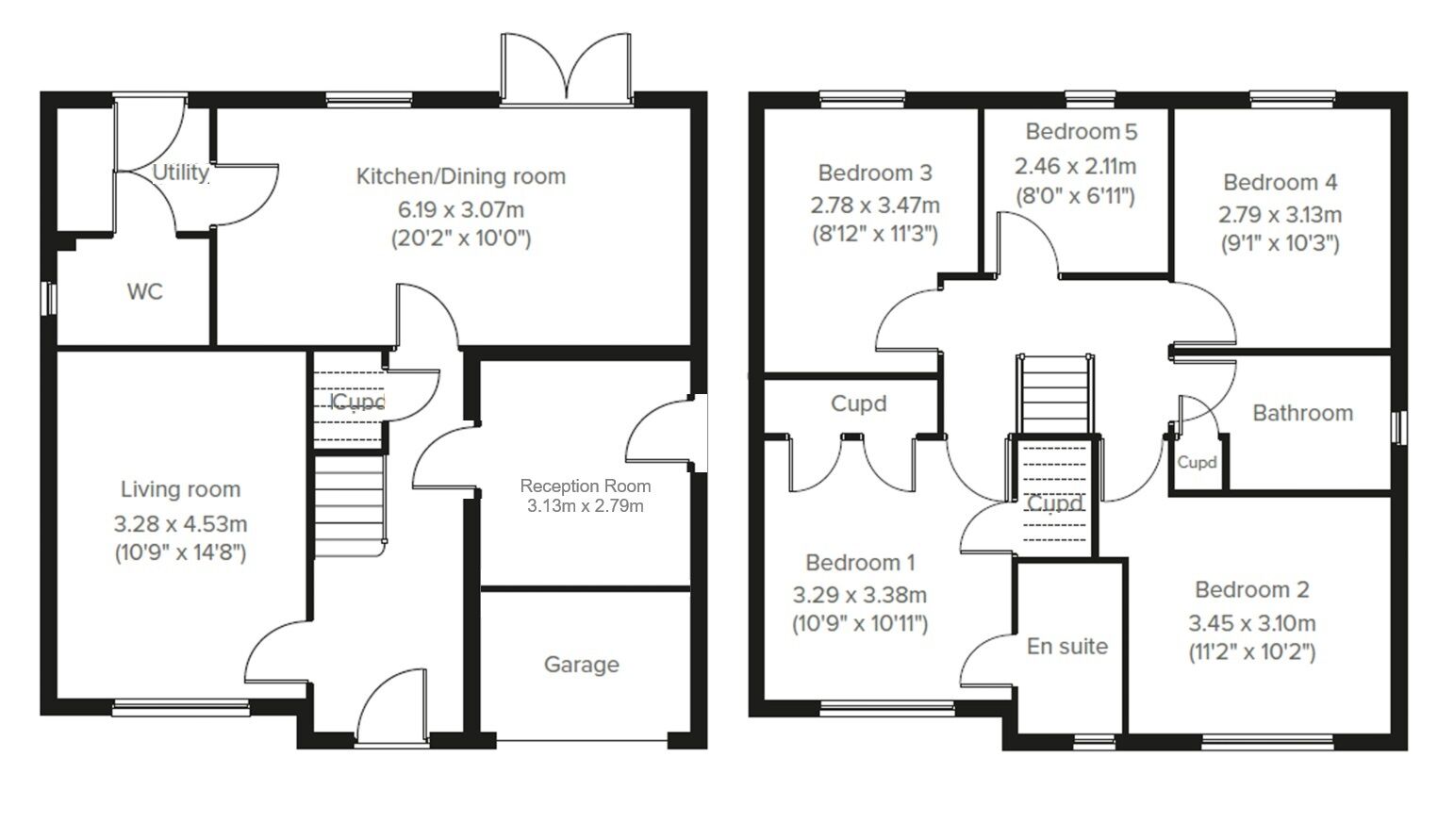 Floorplan of 5 bedroom Detached House for sale, Bracken Way, Selby, North Yorkshire, YO8